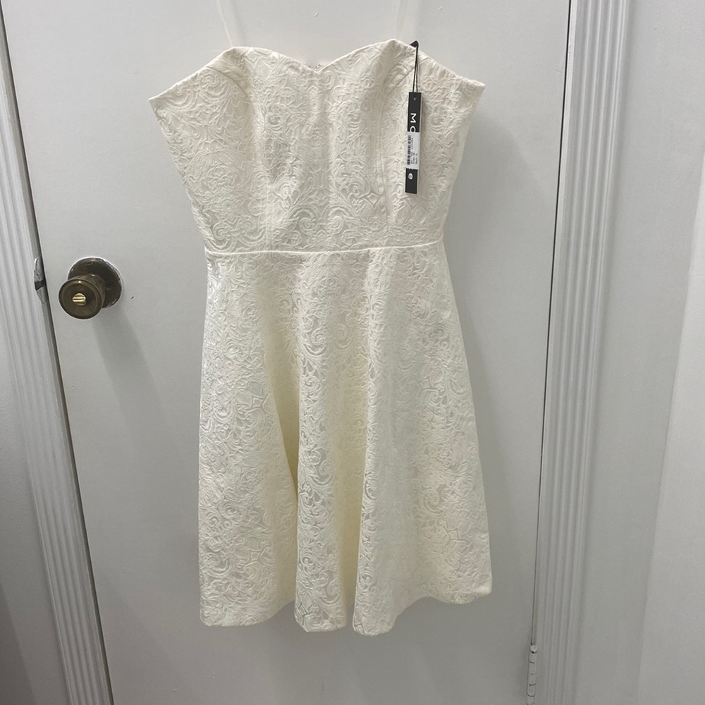 NEW White strapless dress XS